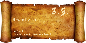 Brand Zia névjegykártya